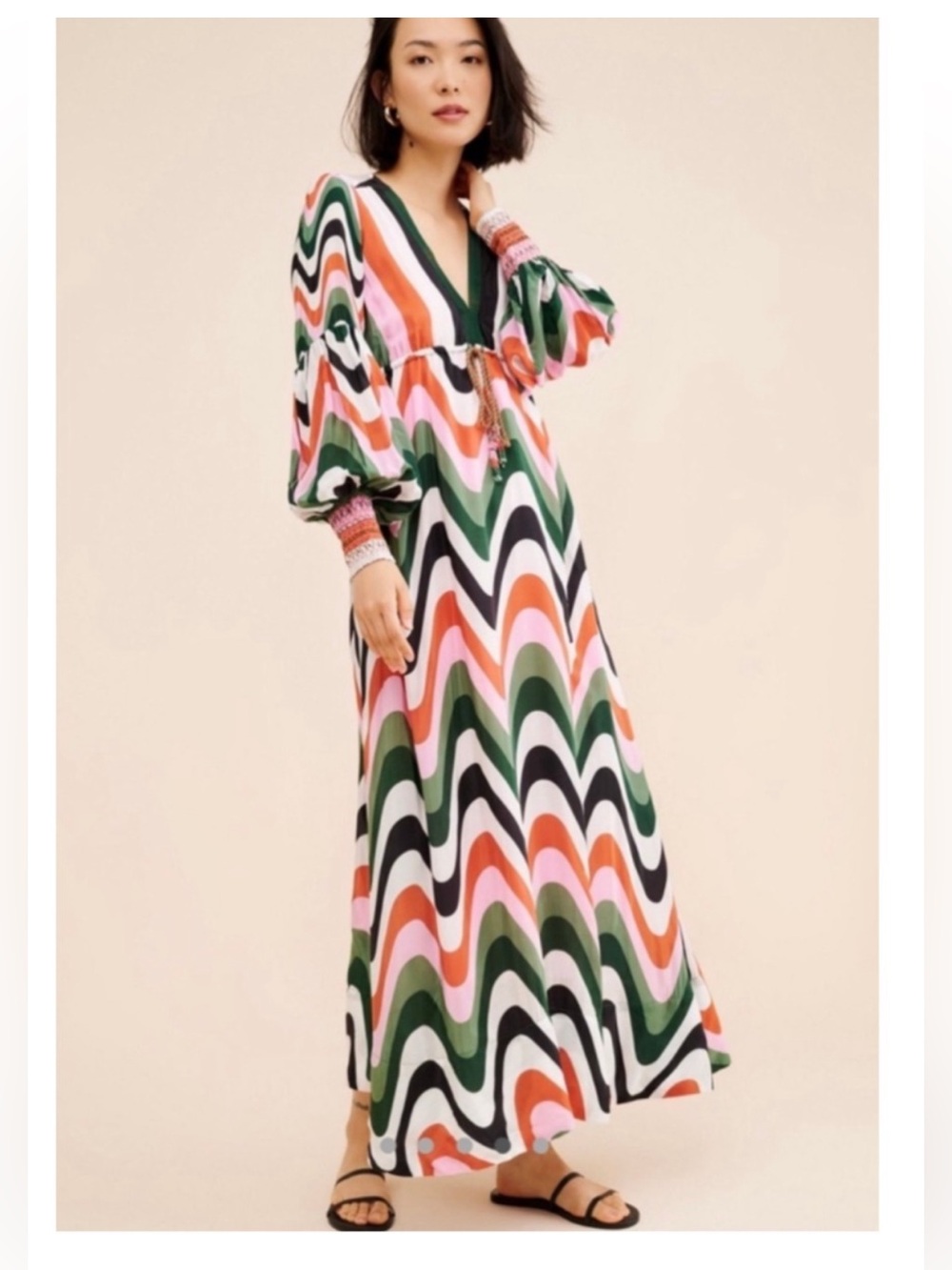 FARM Rio Wave Gradient Maxi Dress- size XS